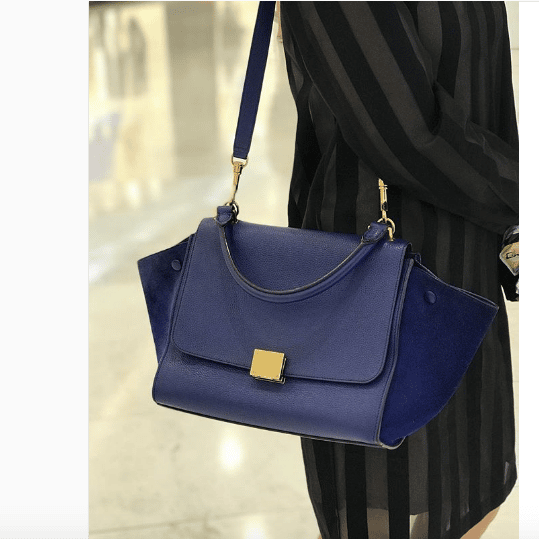 OLD CELINE Phoebe Philo Trio blue gold zip snap detachable triple