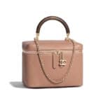 Chanel Beige Knock On Wood Vanity Case Bag