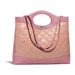 Chanel Beige/Pink Lambskin Chanel 31 Medium Shopping Bag