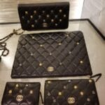 Chanel Black 18K Charms Small Leather Goods