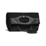 Chanel Black Calfskin:Wool Chanel 31 Large Shopping Bag