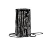 Chanel Black Resin:Strass Log Evening Bag