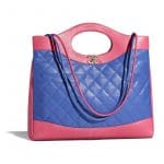 Chanel Blue/Dark Pink Lambskin Chanel 31 Medium Shopping Bag