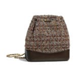 Chanel Brown Tweed Gabrielle Small Backpack Bag