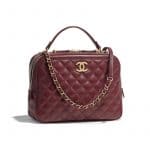 Chanel Burgundy CC Vanity Case Medium Bag