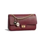Chanel Burgundy Smooth Nude 2.55 Reissue Size 225 Bag