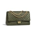 Chanel Green Chevron 2.55 Reissue Size 226 Bag