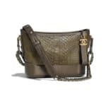 Chanel Green Python Gabrielle Small Hobo Bag