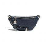 Chanel Navy Blue Quilted Waist Bag