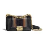 Chanel Orange Lizard Boy Chanel Small Flap Bag