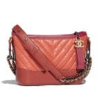 Chanel Orange:Dark Red:Red Gabrielle Small Hobo Bag