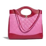 Chanel Pink:Red Lambskin Chanel 31 Medium Shopping Bag