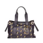 Chloe Black Horse Embroidered Tao Tote Bag