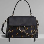 Chloe Full Blue Horse Embroidered Medium Faye Day Bag