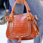 Chloe Sepia Brown Crocodile Marcie Bag - Spring 2019