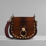 Chloe Sepia Brown Watersnake Print Large Tess Bag