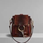 Chloe Sepia Brown Watersnake Print Mini Faye Backpack Bag