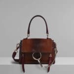 Chloe Sepia Brown Watersnake Print Mini Faye Day Shoulder Bag