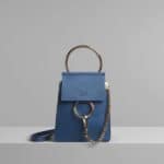 Chloe Vinyl Blue Faye Small Bracelet Bag
