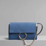 Chloe Vinyl Blue Faye Small Shoulder Bag