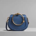 Chloe Vinyl Blue Small Nile Bracelet Bag