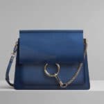 Chloe Vinyl Blue Spazzolato Sfumato Faye Shoulder Bag