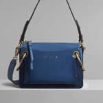 Chloe Vinyl Blue Spazzolato Sfumato Small Roy Bag