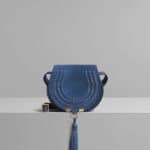 Chloe Vinyl Blue Suede Calfskin Mini Marcie Bag