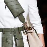 Fendi Beige Mini Peekaboo and Army Green Utility Belt Bag- Spring 2019