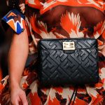 Fendi Black Embossed Leather Belt Bag - Spring 2019