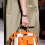 Fendi Orange/White PVC/Leather Peekaboo Defender Bag - Spring 2019