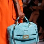 Fendi Sky Blue Embossed Leather Baguette and Duffle Bag - Spring 2019