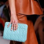 Fendi Sky Blue Embossed Leather Flap Bag - Spring 2019