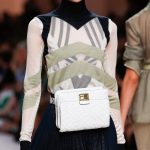 Fendi White Embossed Leather Belt Bag - Spring 2019
