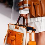 Fendi White/Orange Leather:Crocodile Peekaboo Defender Bag - Spring 2019