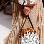 Fendi White/Tan PVC/Leather Mon Tresor Bucket Bag - Spring 2019