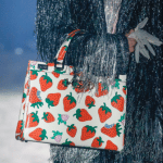 Gucci White/Red Strawberry Print Top Handle Bag - Spring 2019