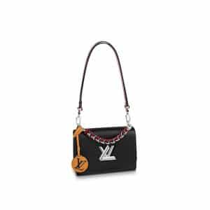 Louis Vuitton Noir Epi Braided Handle Twist MM Bag