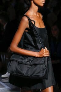 Prada Black Nylon Large Flap Bag - Spring 2019
