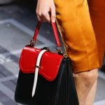 Prada Black/Red Boxy Large Top Handle Bag - Spring 2019