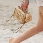 Chanel Beige Wicker Mini CC Filigree Vanity Bag - Spring 2019