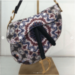Dior Blue:Purple Embroidered Saddle Bag - Spring 2019