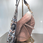 Dior Pink Crocodile Saddle Bag - Spring 2019