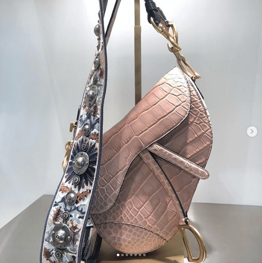 dior saddle bag crocodile