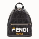 Fendi Black Fendi Mania Mini Backpack Bag