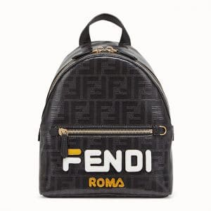Fendi Black Fendi Mania Mini Backpack Bag