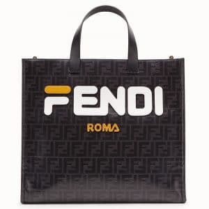 Fendi Black Fendi Mania Shopper Bag