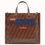 Fendi Brown Fendi Mania Shopper Bag