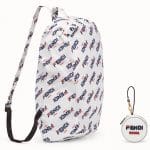 Fendi White Fendi Mania Backpack Charm 2