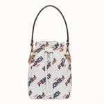 Fendi White Fendi Mania Mon Tresor Mini Bucket Bag